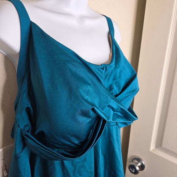 Cathrines Wrap Front Swimsuit Swim Dress Size 26W - Picture 4 of 7